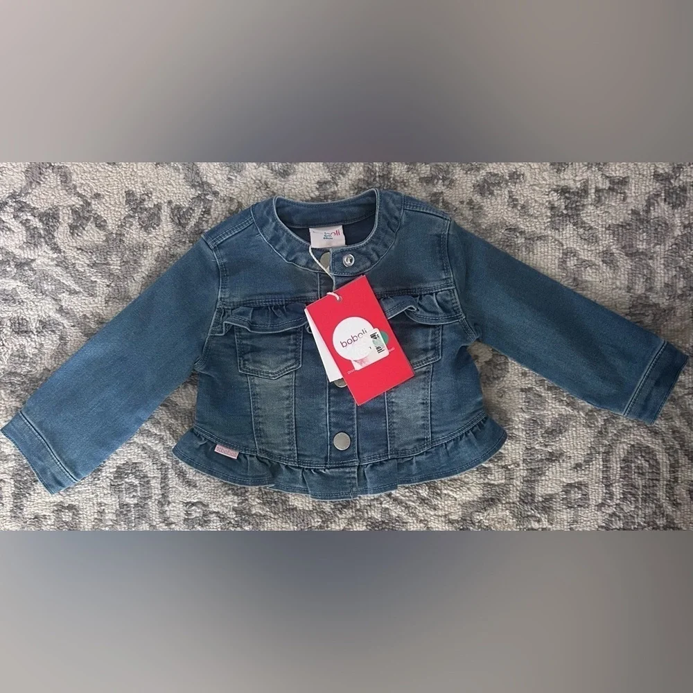 NWT Boboli Baby Girl Denim Jean Jacket- Size 6M